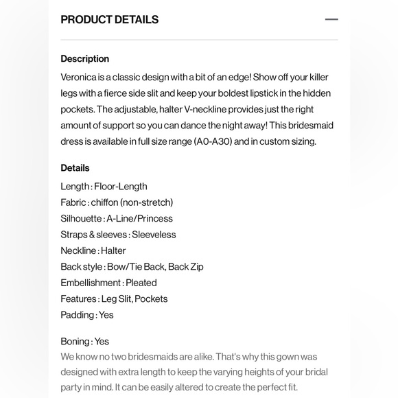 Azazie Bridesmaid Halter with pockets - Veronica in Sunset (orange/peach) Color - Picture 6 of 7